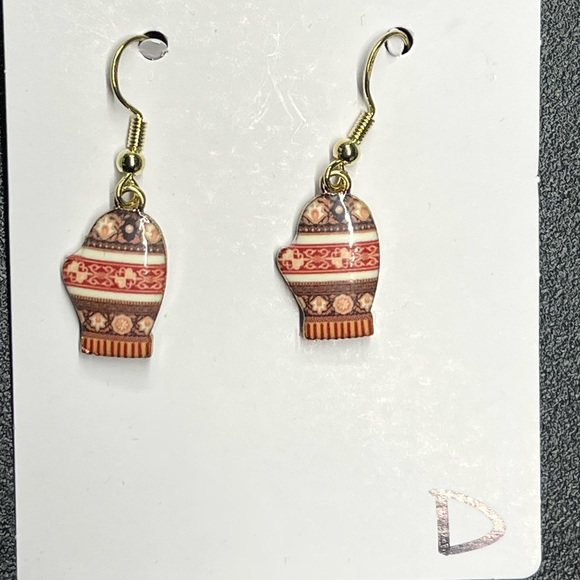 MITTEN EARRINGS - 14k gold-plated 925 sterling silver hooks - Picture 5 of 8